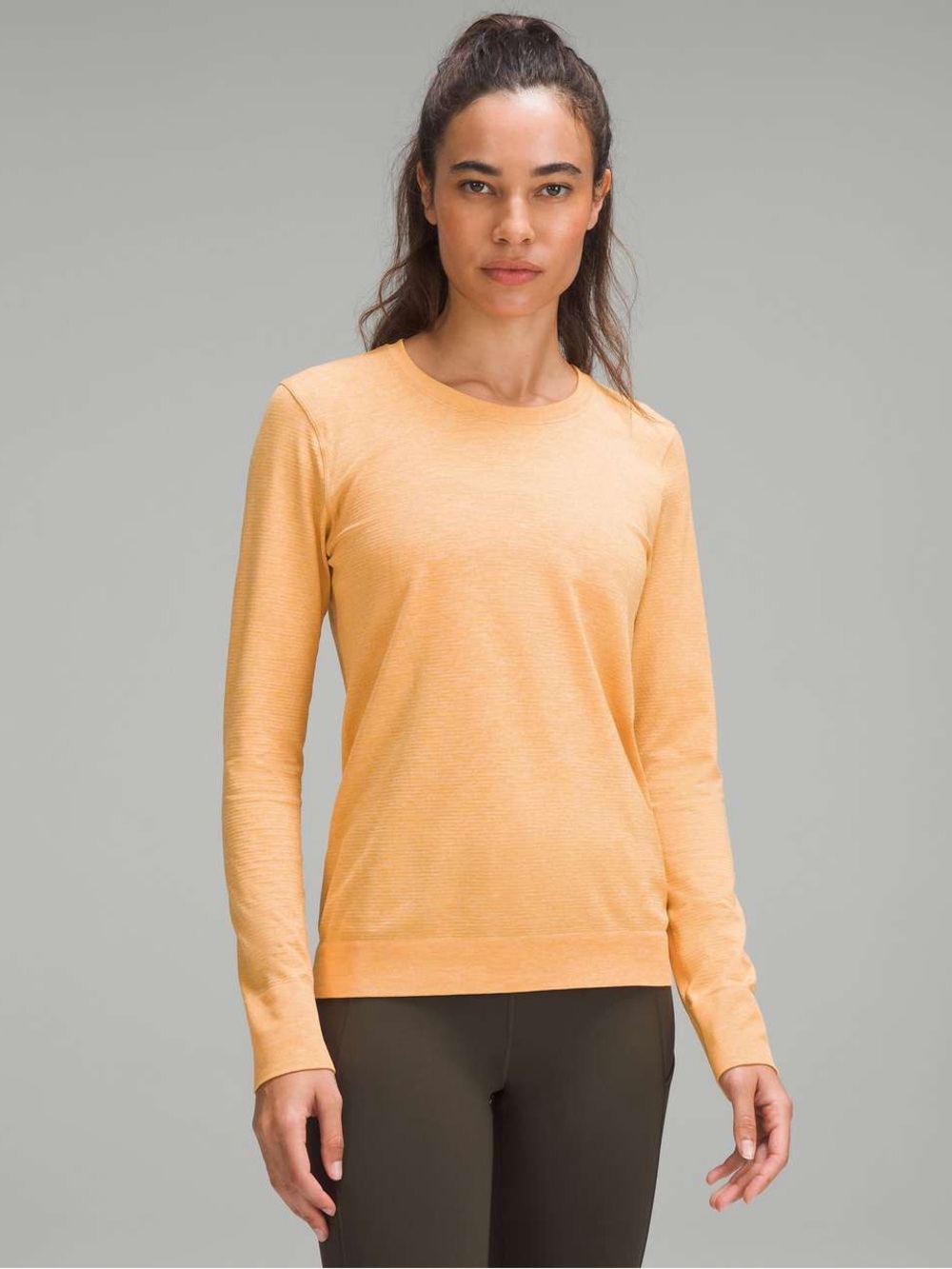 lululemon Swiftly Relaxed Long-Sleeve in Summer Glow/Mango Dream